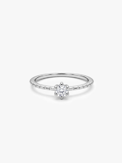 Silver Everglow Solitaire Ring (Size 12)