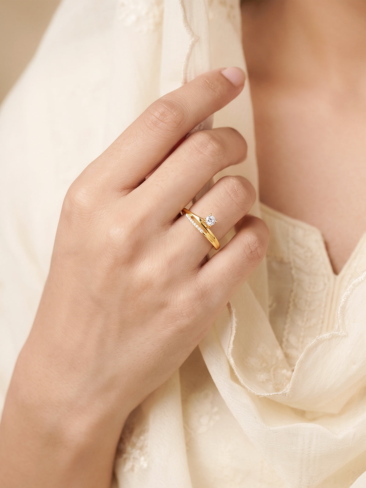 Golden Iridescent Promise Band (Size 12)