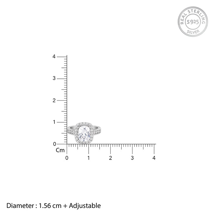 Silver Classic Solitaire Ring - view 5