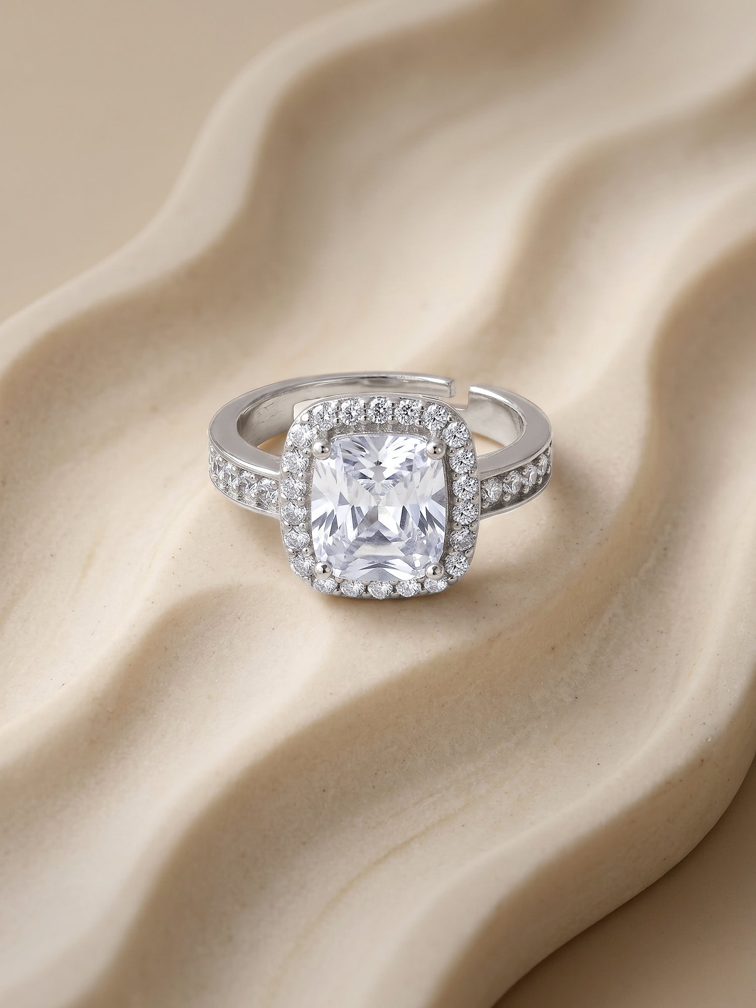 Silver Classic Solitaire Ring