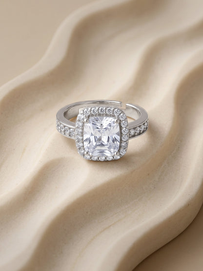Silver Classic Solitaire Ring