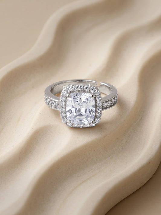 Silver Classic Solitaire Ring