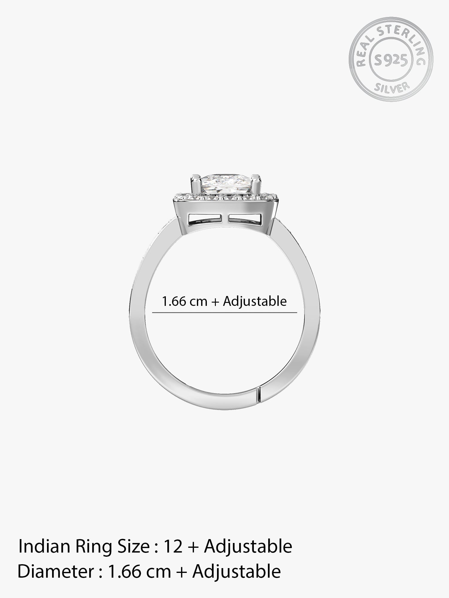 Silver Classic Solitaire Ring