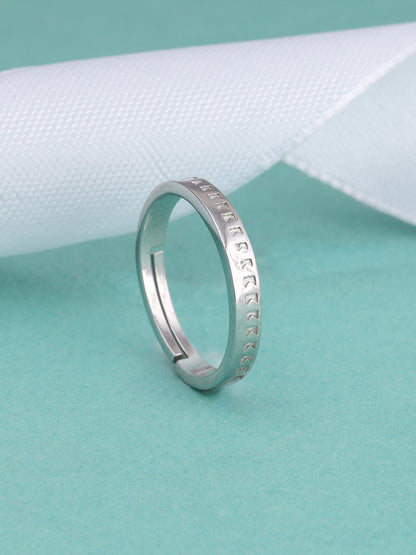 Silver Dear Hearts Ring