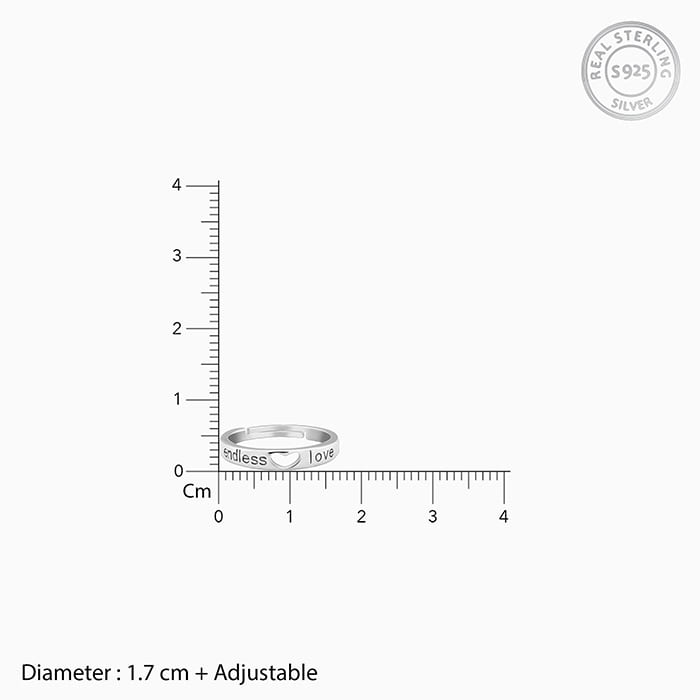 Silver Endless Love Ring - view 5