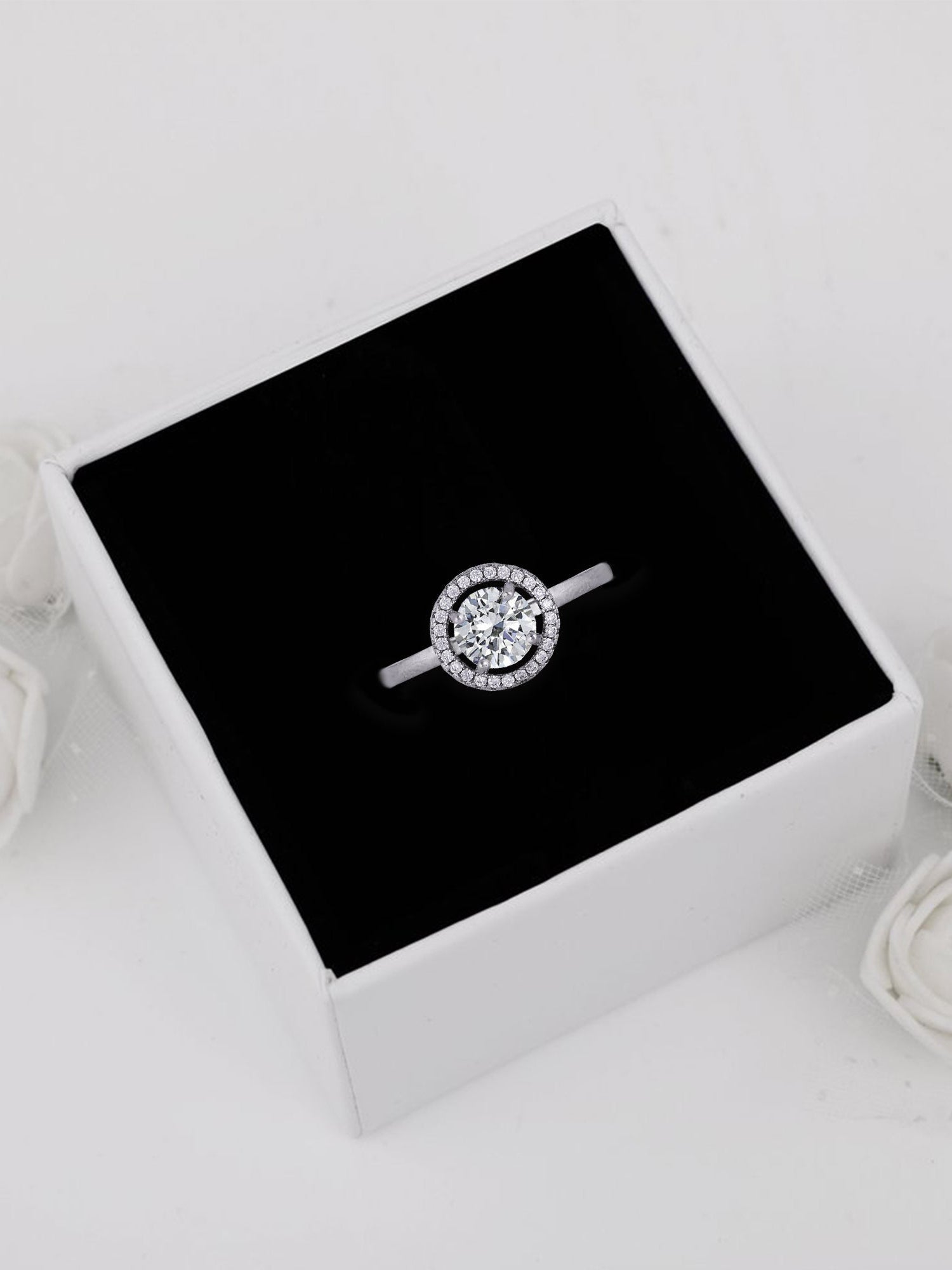 Silver Zircon Sunshine Ring
