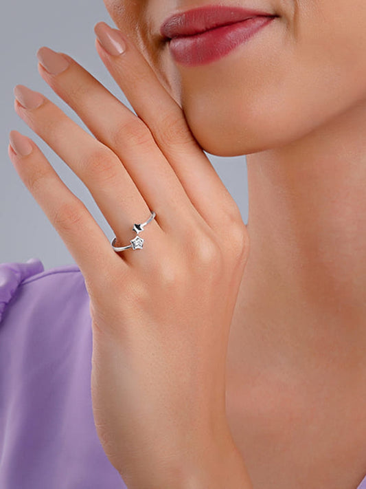 Silver Starlit Shine Ring