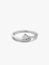 Silver Zircon Embrace Ring