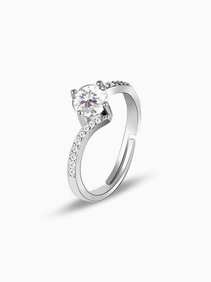 Silver Zircon Stone Ring