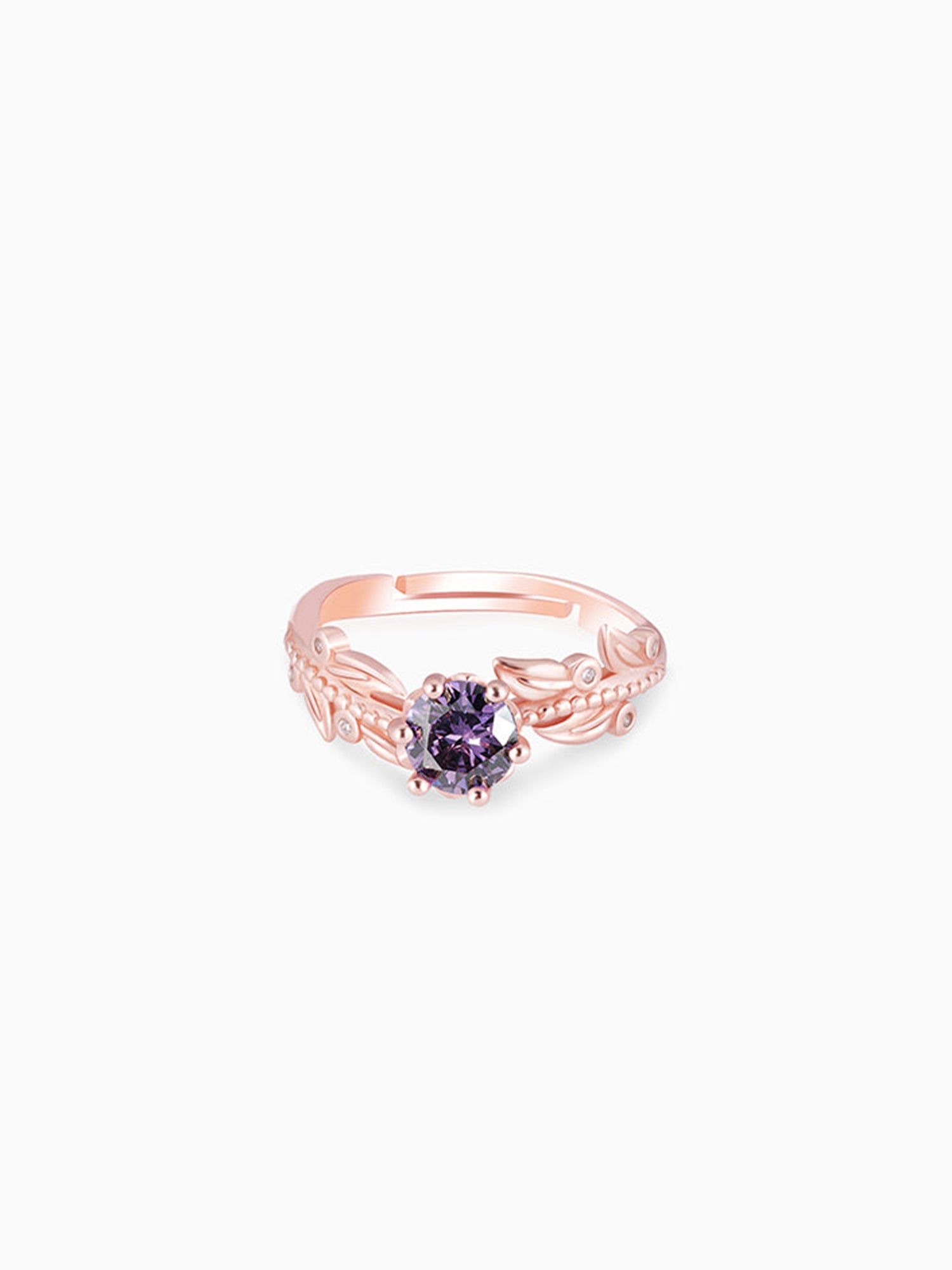 Rose Gold Amethyst Ring