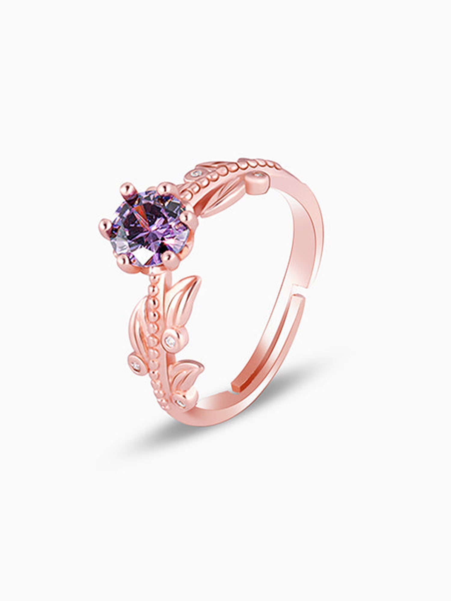 Rose Gold Amethyst Ring