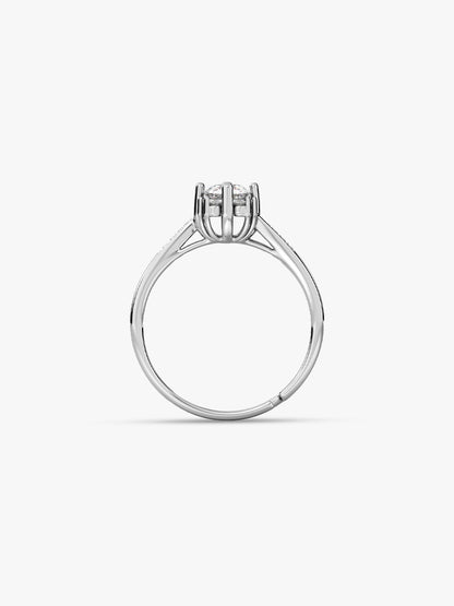 Kriti Sanon Silver Zircon Twist Ring