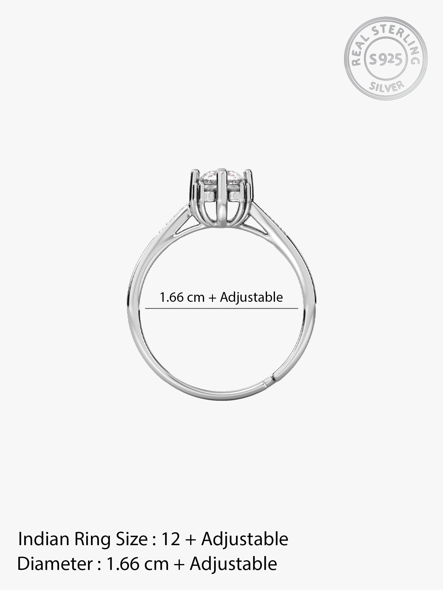 Kriti Sanon Silver Zircon Twist Ring