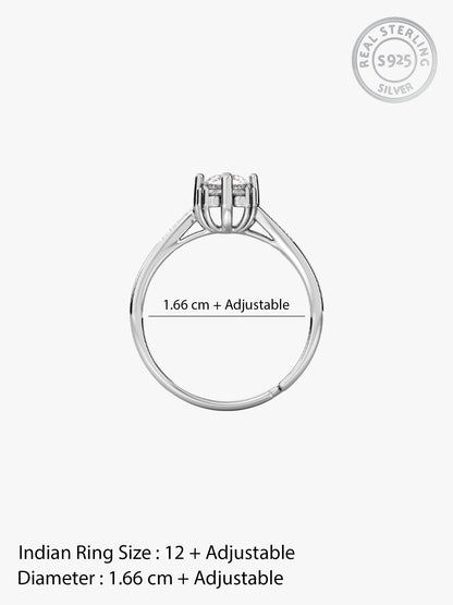 Kriti Sanon Silver Zircon Twist Ring