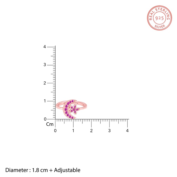 Rose Gold Pink Moon Ring - view 5