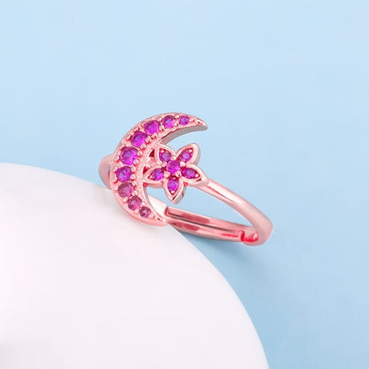 Rose Gold Pink Moon Ring