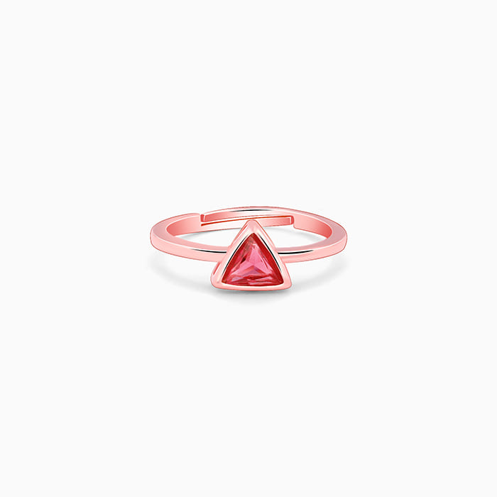 Rose Gold Pink Ternion Ring - Image 1