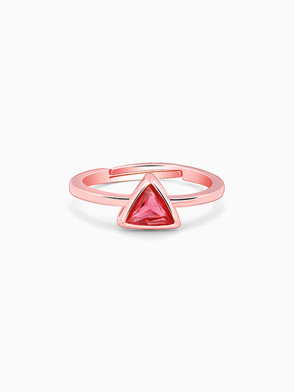 Rose Gold Pink Ternion Ring