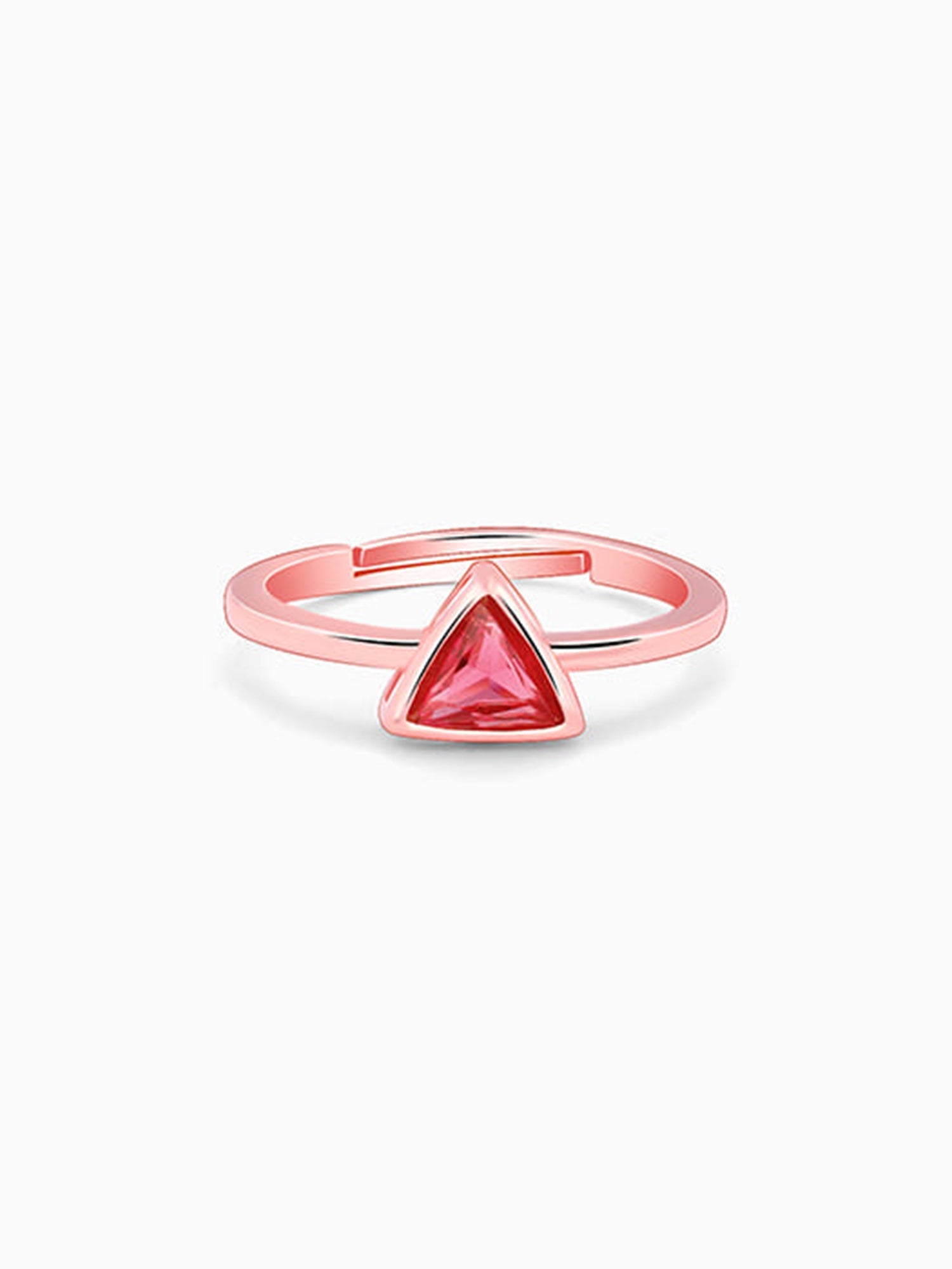 Rose Gold Pink Ternion Ring