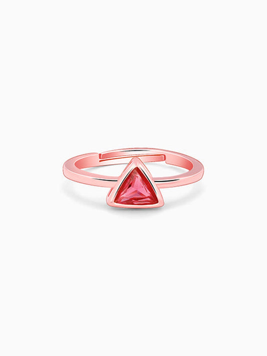 Rose Gold Pink Ternion Ring