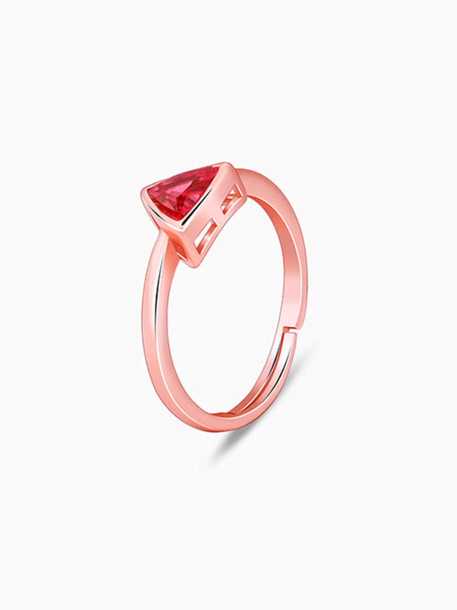 Rose Gold Pink Ternion Ring