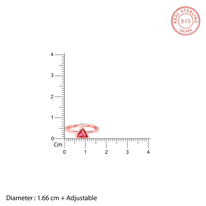 Rose Gold Pink Ternion Ring - view 5