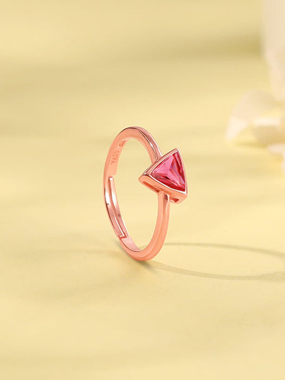 Rose Gold Pink Ternion Ring