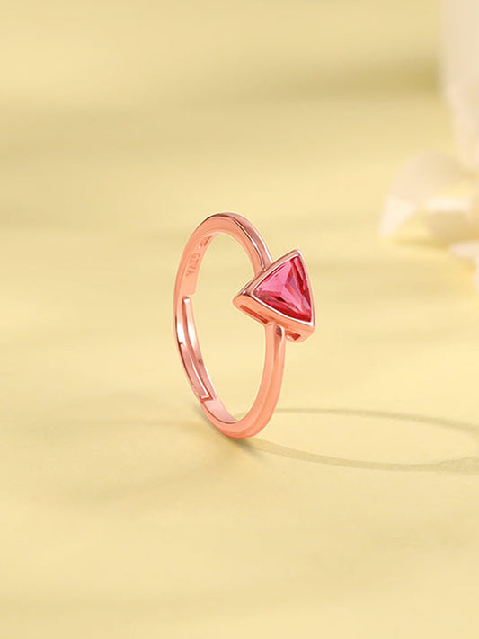 Rose Gold Pink Ternion Ring