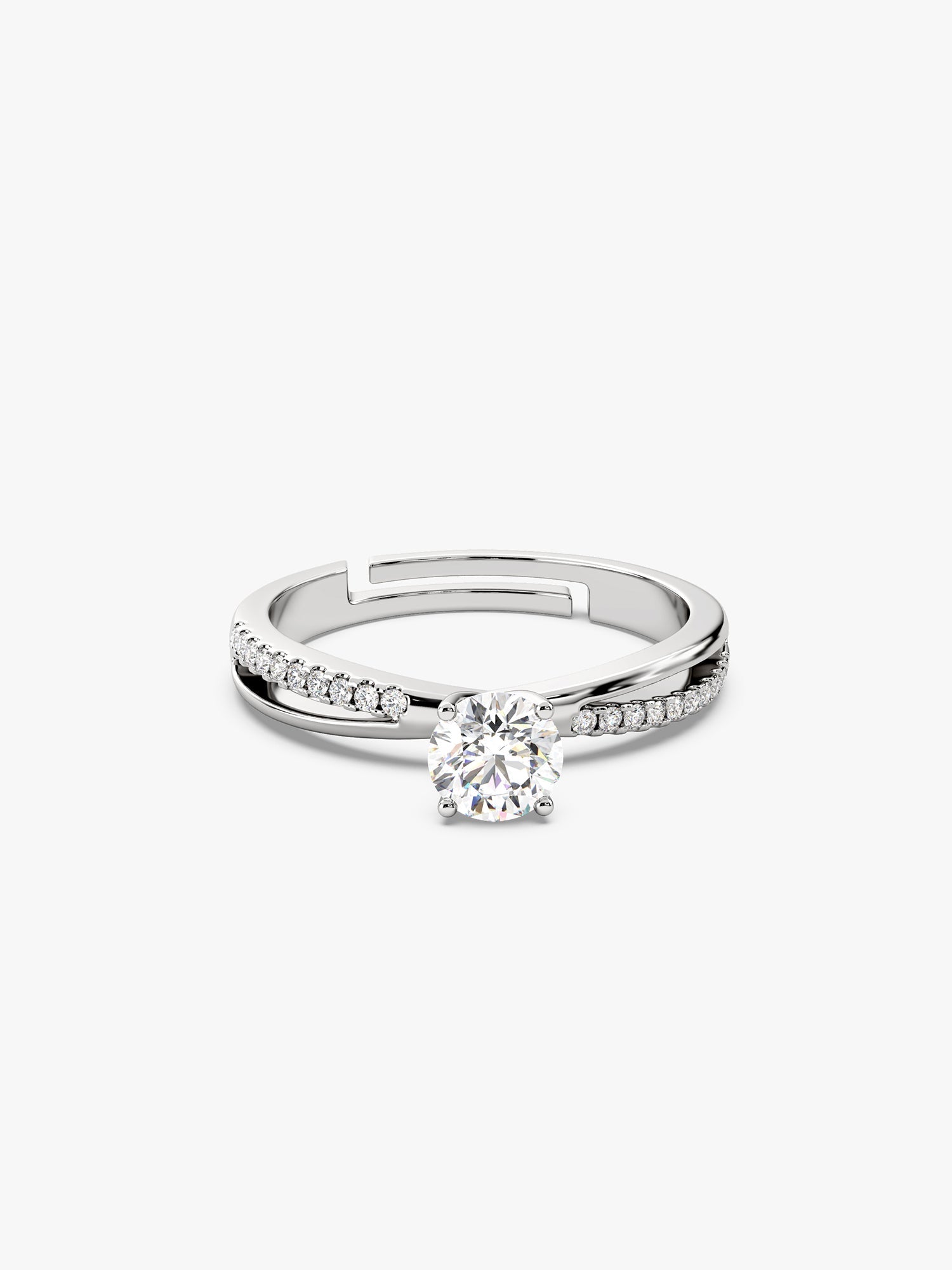 Kriti Sanon Silver Zircon Layered Ring