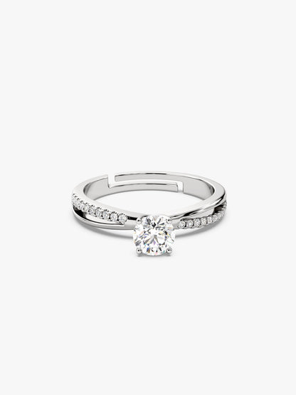 Kriti Sanon Silver Zircon Layered Ring