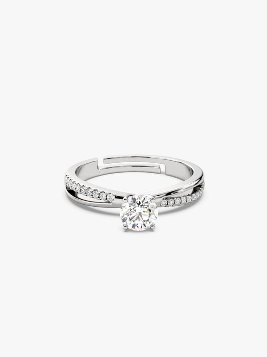 Kriti Sanon Silver Zircon Layered Ring