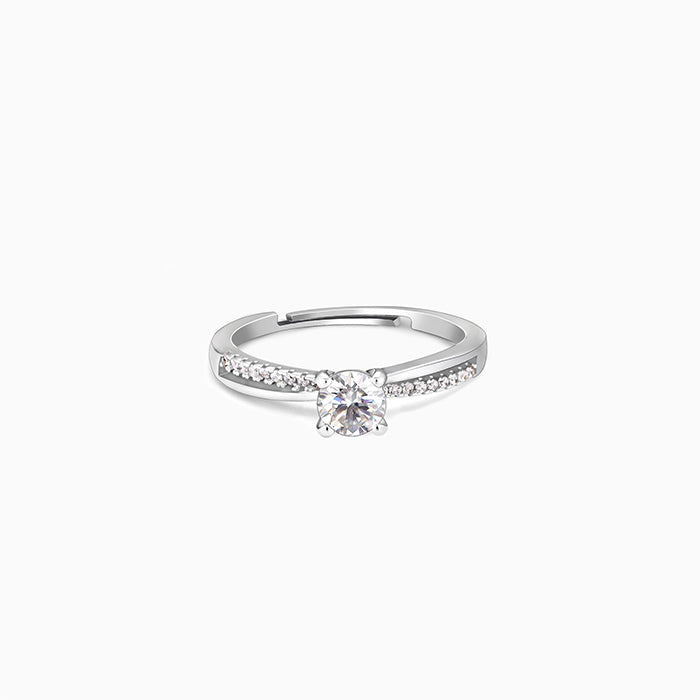 Silver Zircon Layered Ring - Image 1