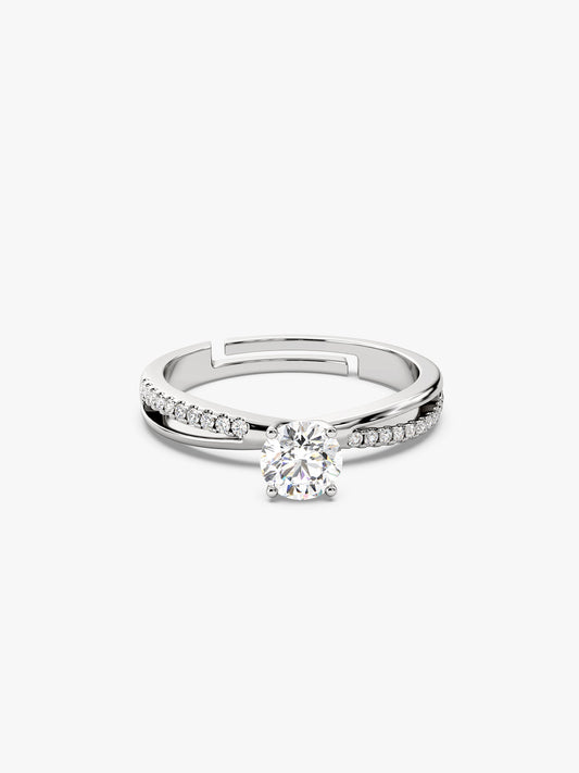 Kriti Sanon Silver Zircon Layered Ring