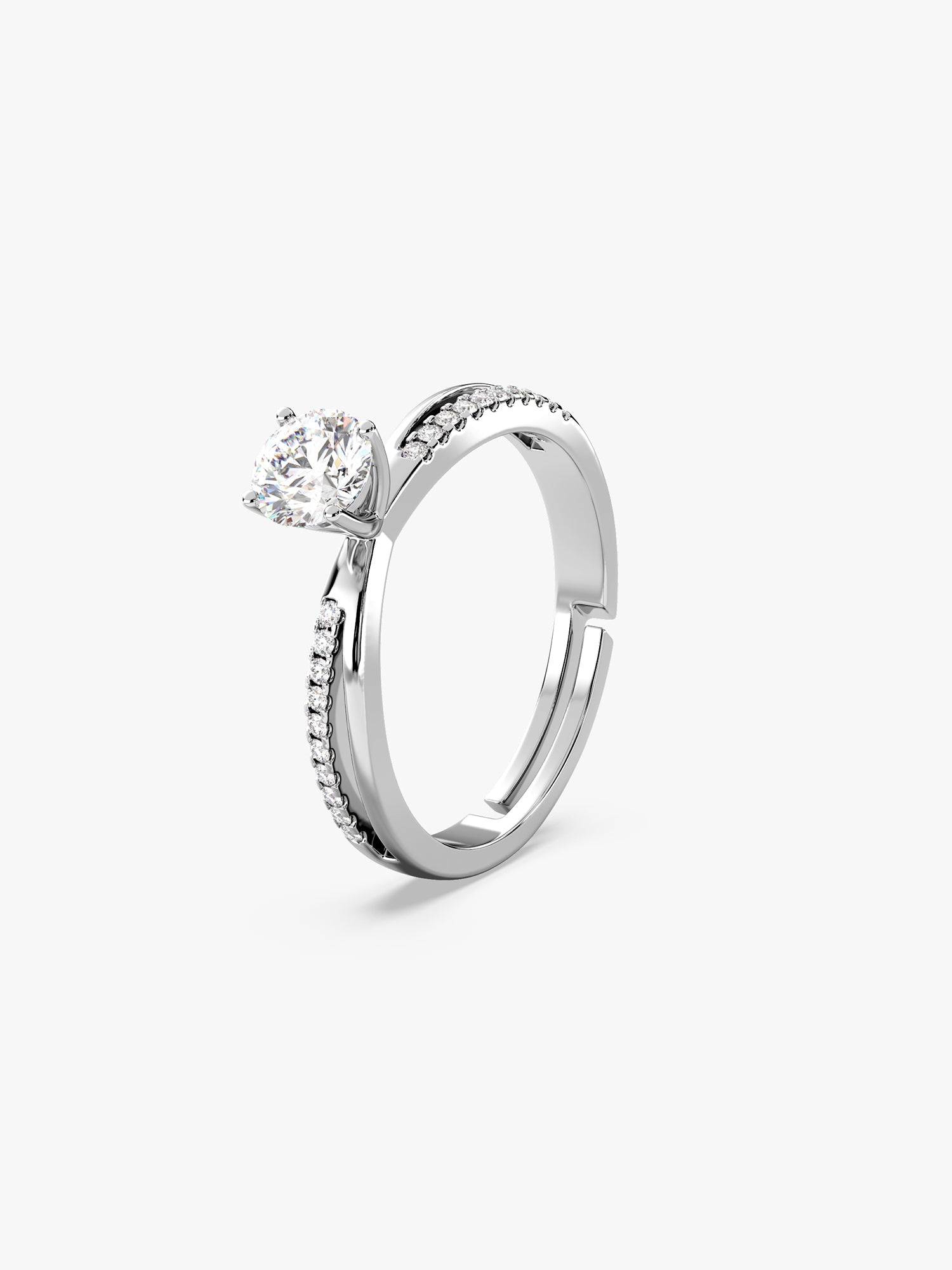 Kriti Sanon Silver Zircon Layered Ring