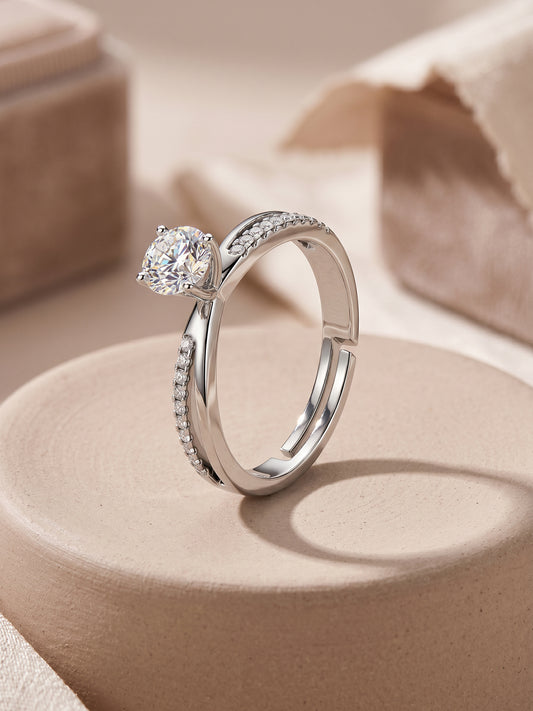 Kriti Sanon Silver Zircon Layered Ring