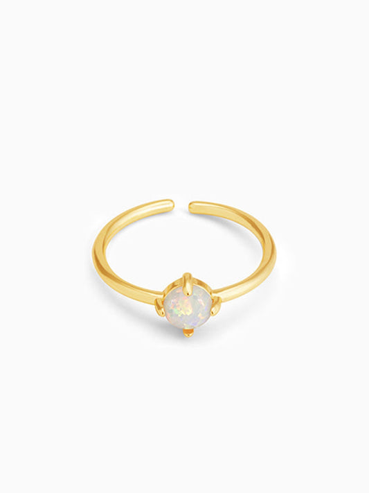 Golden White Romance Ring