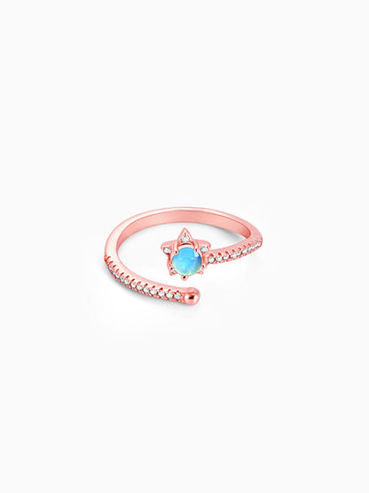 Rose Gold Aquatic Ring