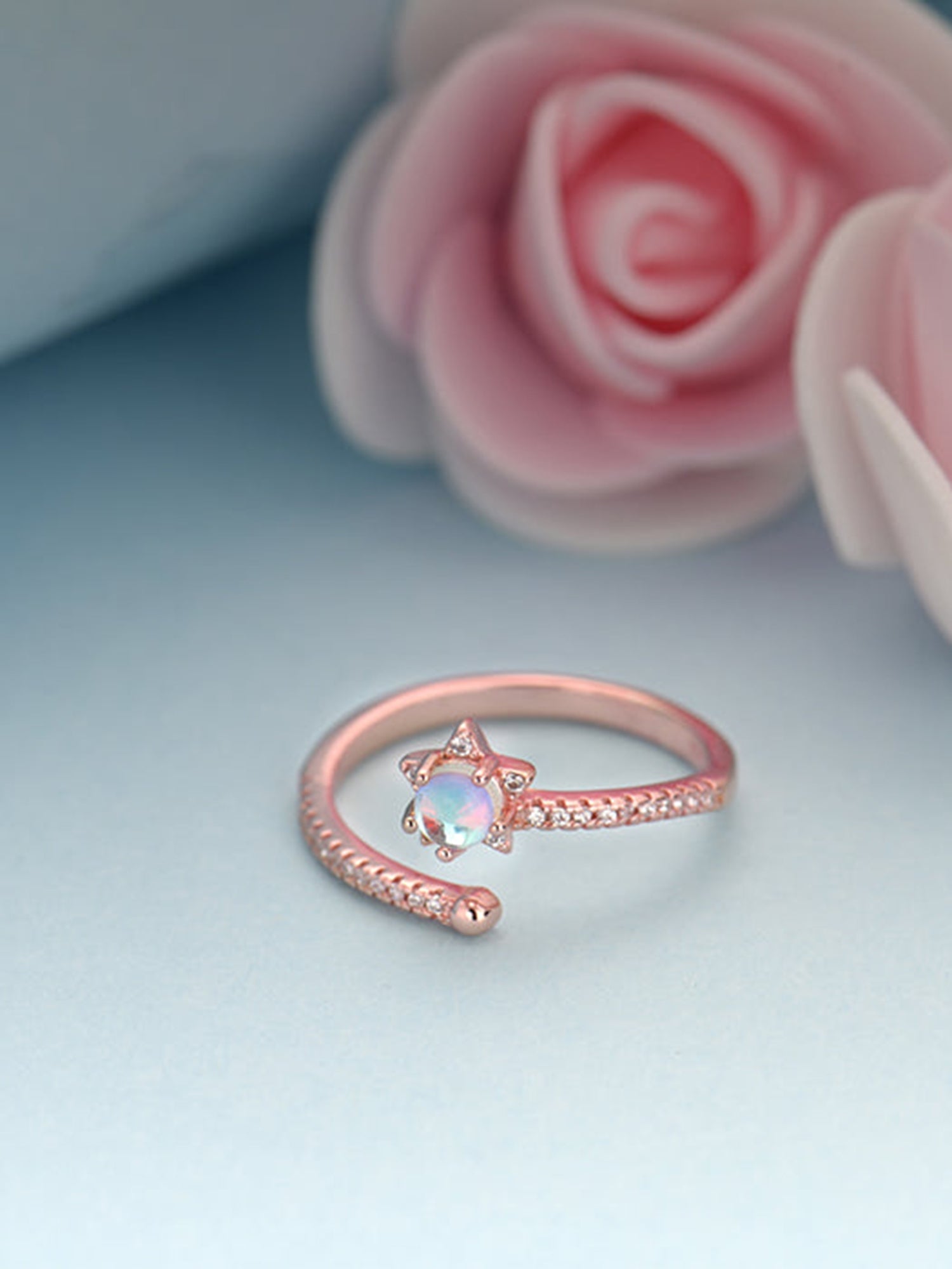Rose Gold Aquatic Ring