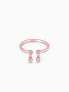 Rose Gold Zircon Quartet Ring