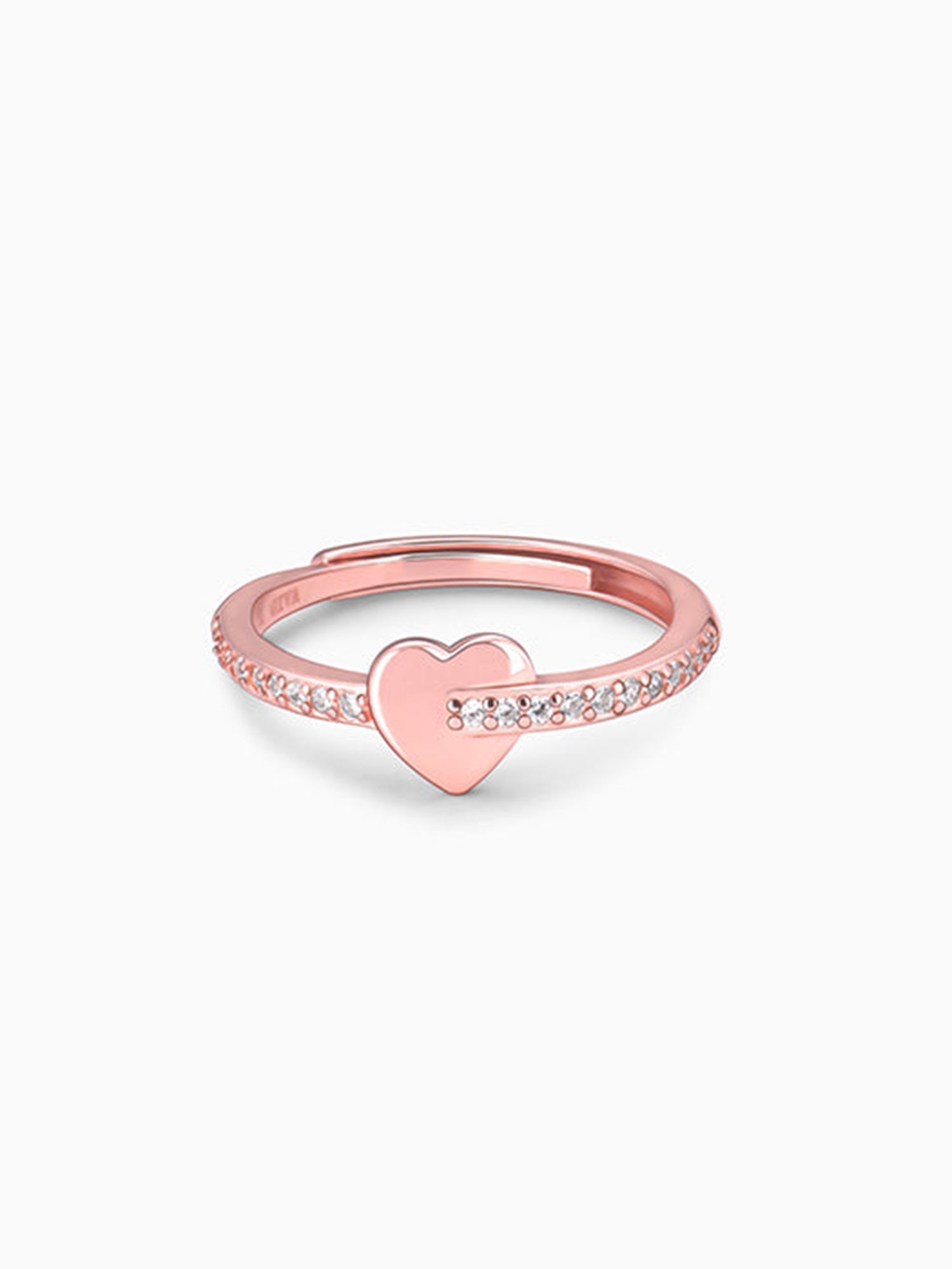 Rose Gold Happy Heart Ring