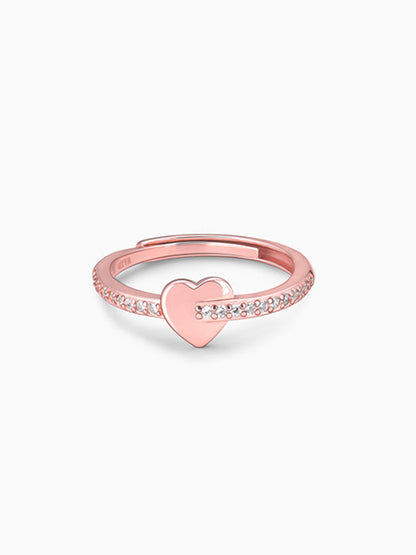 Rose Gold Happy Heart Ring