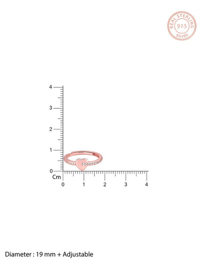 Rose Gold Happy Heart Ring