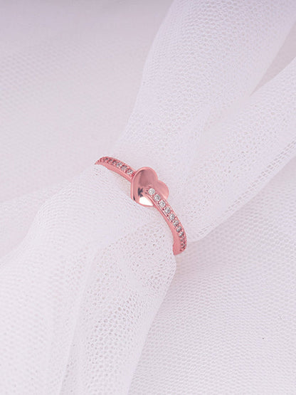 Rose Gold Happy Heart Ring