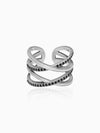 Kriti Sanon Silver Weave Black Zircon Ring
