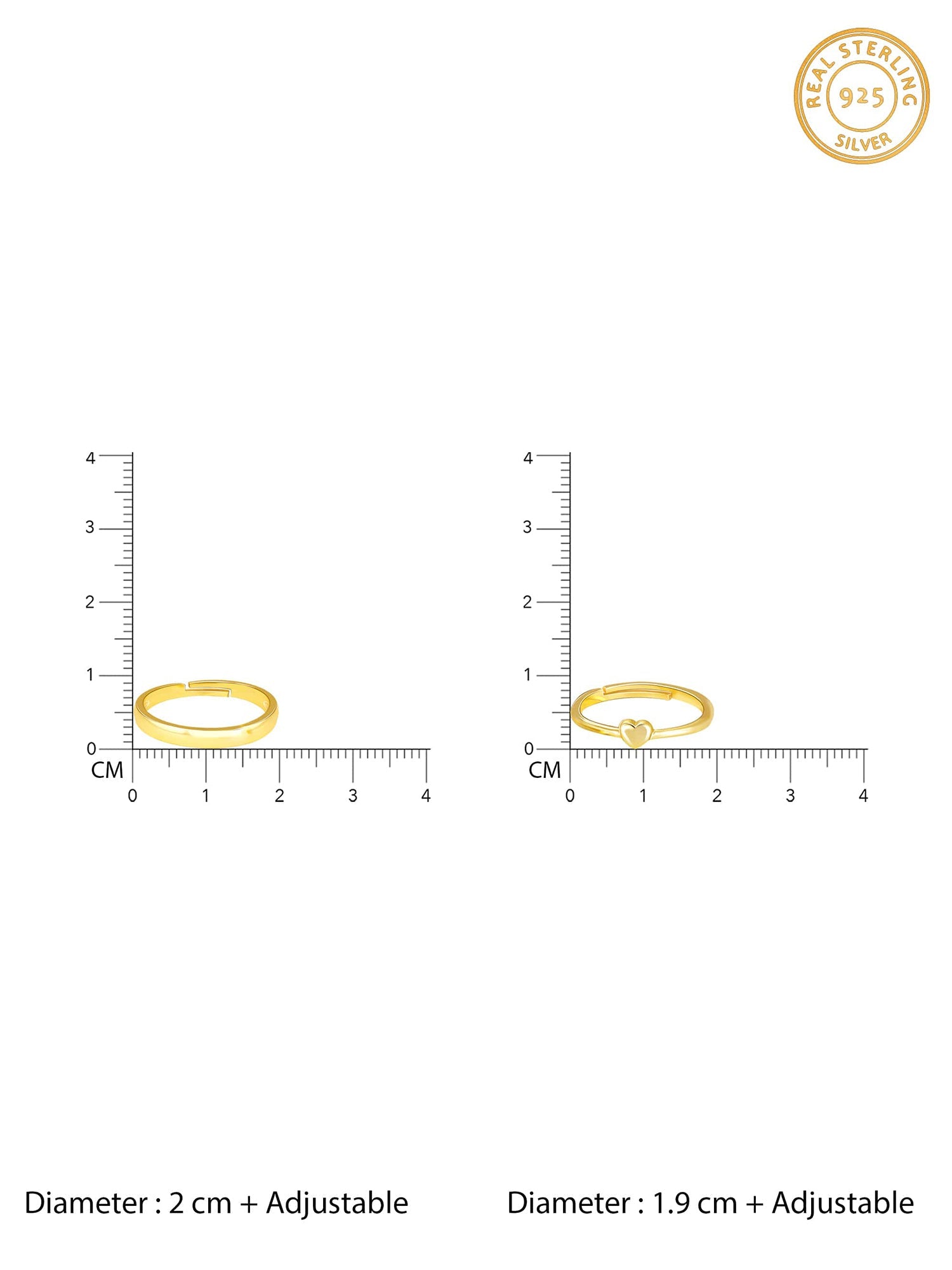 Golden Rise In Love Couple Rings