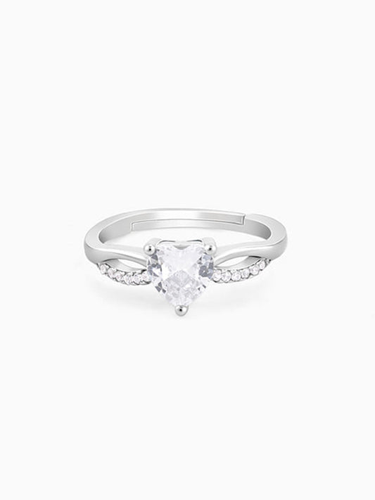 Silver Endless Heart Ring