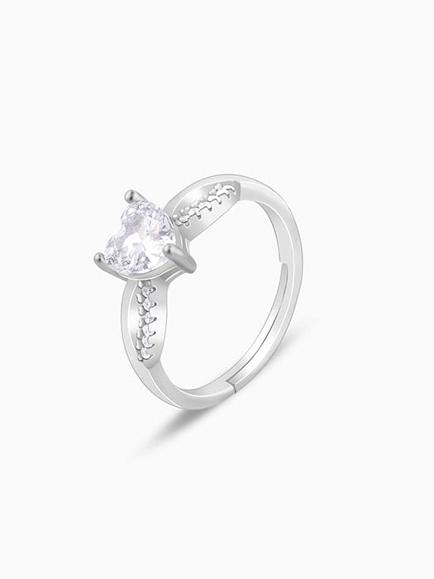 Silver Endless Heart Ring