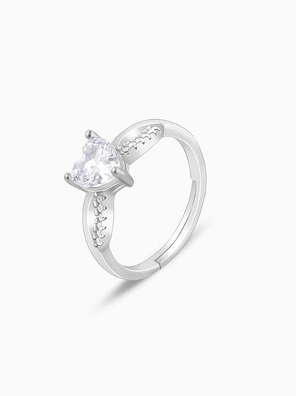 Silver Endless Heart Ring