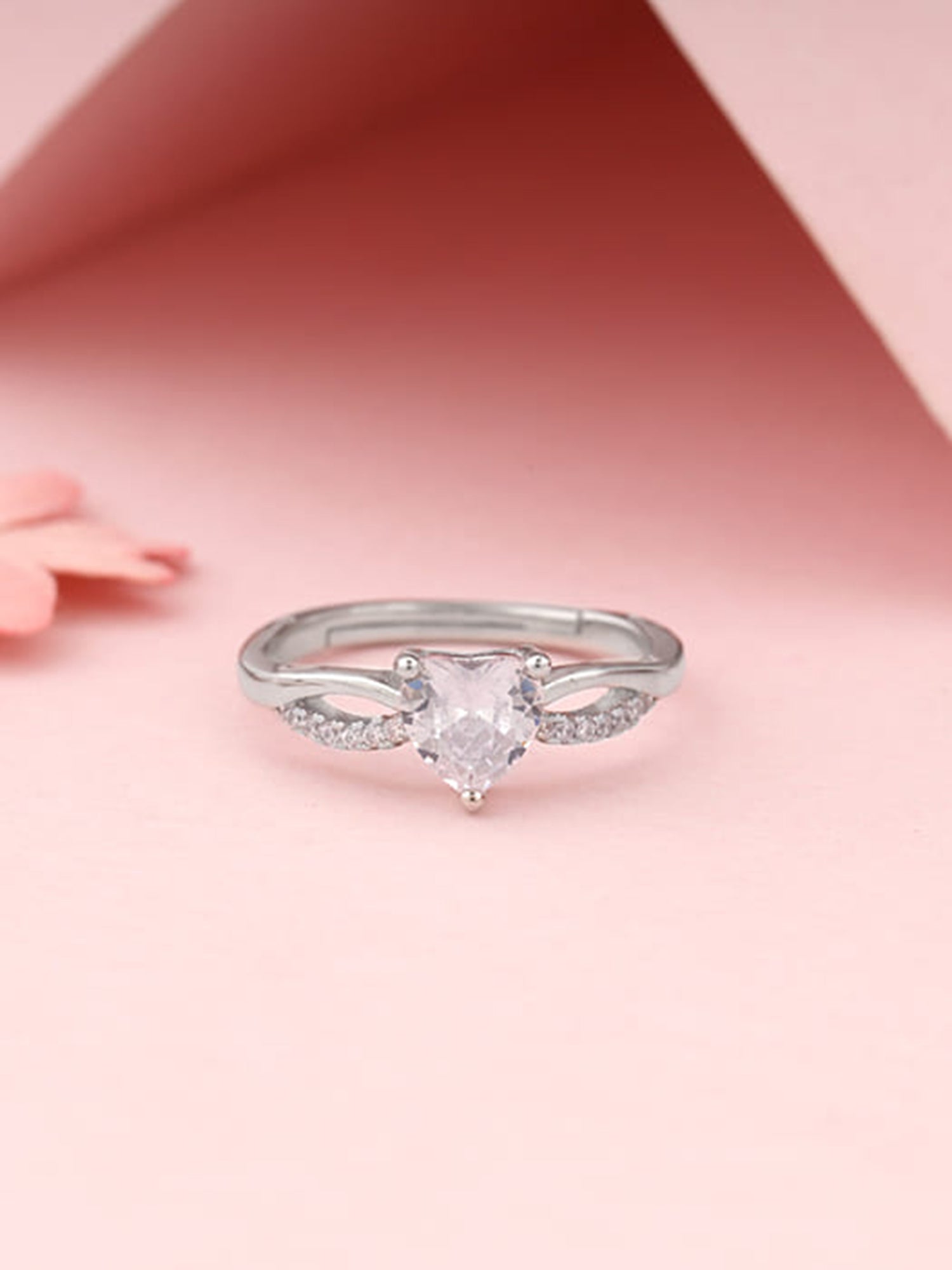 Silver Endless Heart Ring
