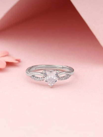 Silver Endless Heart Ring